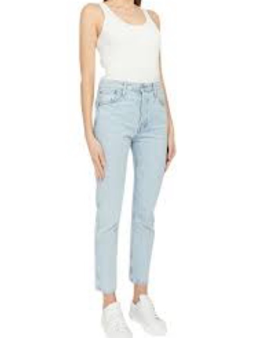 Re/sone Light Blue Women's Straight leg skinny Jeans